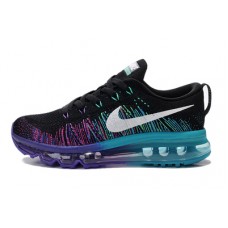 Nike flyknit Max 2014 черный с голубеньким